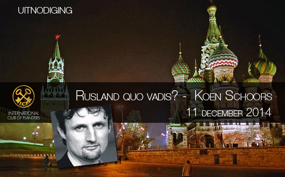 Illustration. Club of Flanders. Rusland quo vadis. Met dhr. Koen Schoors. 2014-12-11